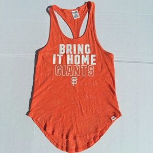 Pink VS bring it home giants orange tank top xs